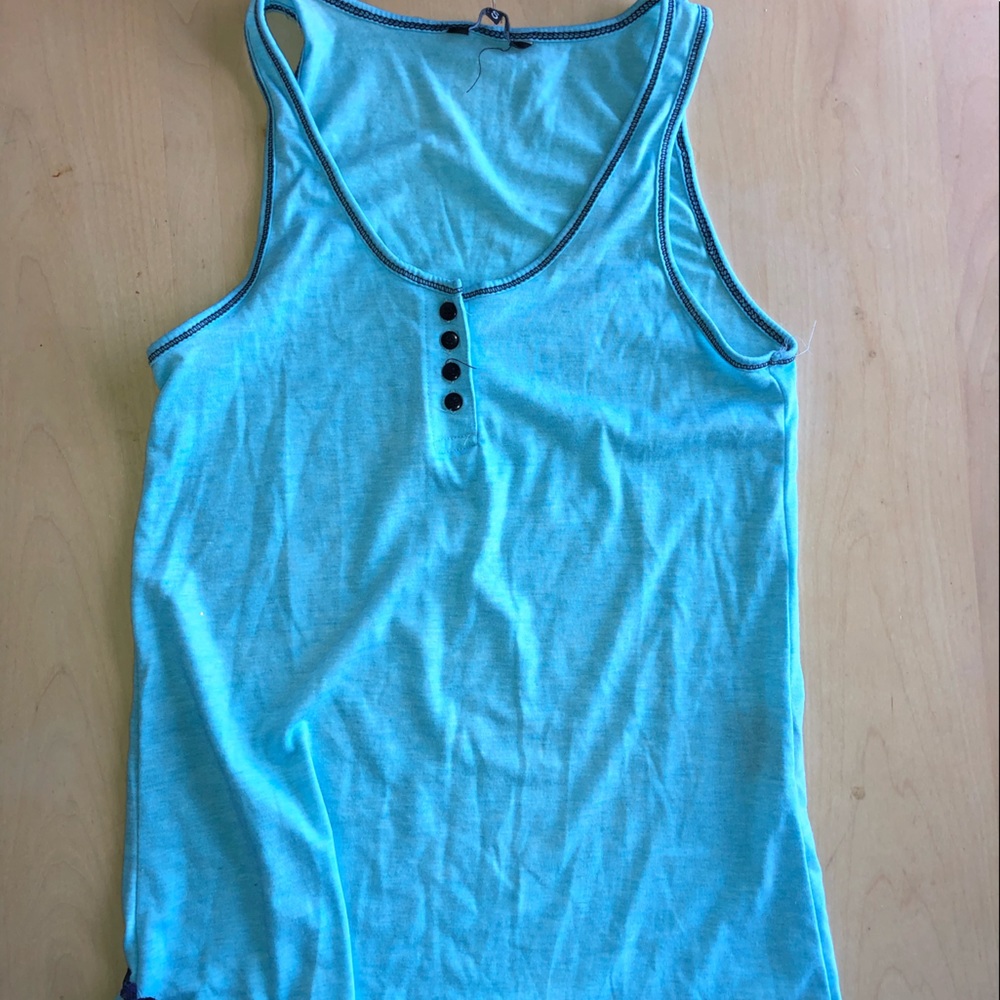 Small blue Christian Siriano pj tank top